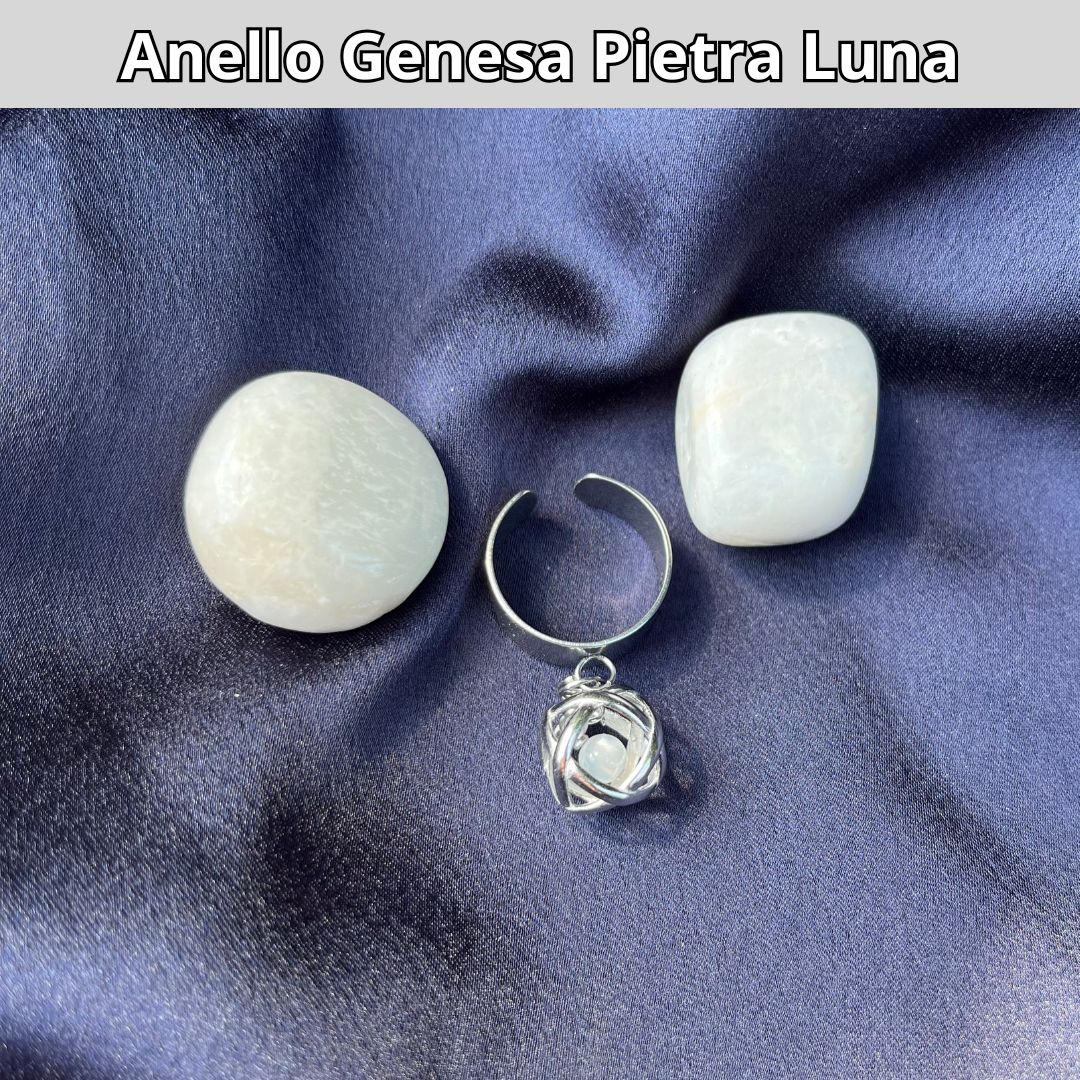 Anello ciondolo Genesa Pietra Luna