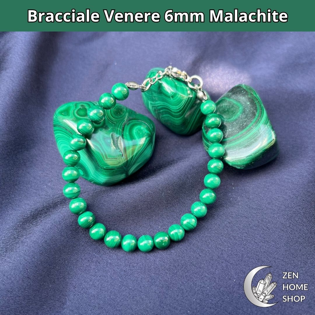 Bracciale Venere Malachite da 6 mm