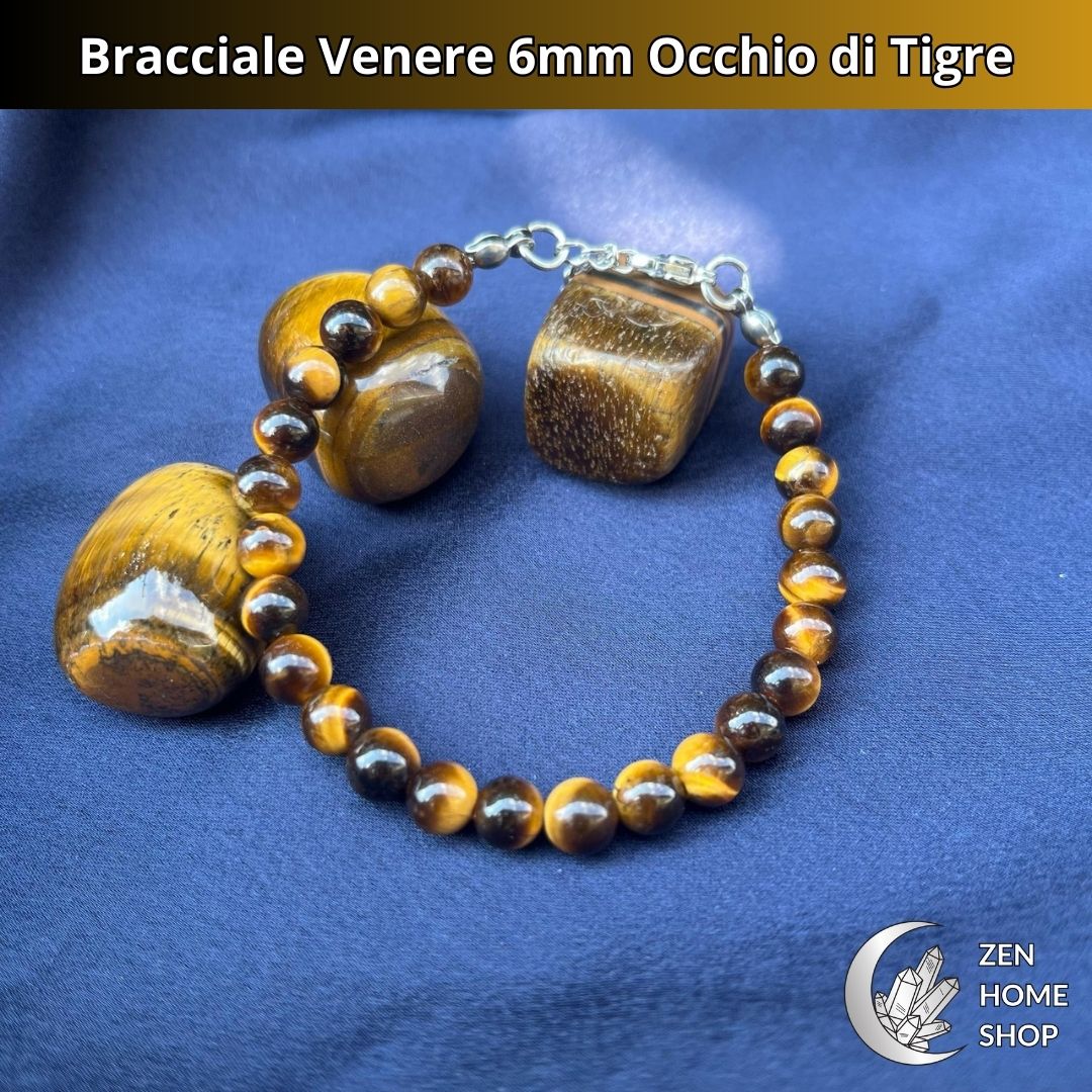 Bracciale Venere Occhio di Tigre da 6 mm