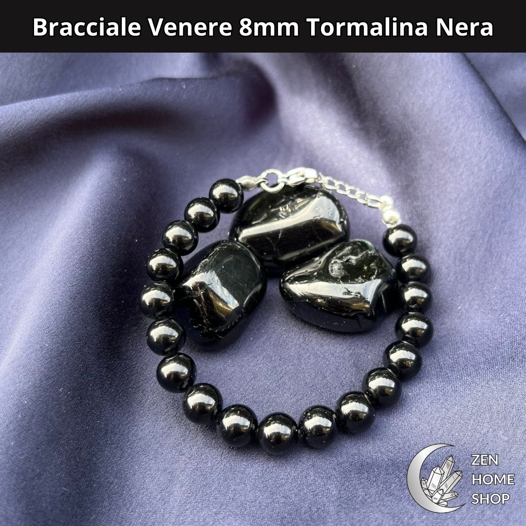 Bracciale Venere Tormalina Nera da 8mm