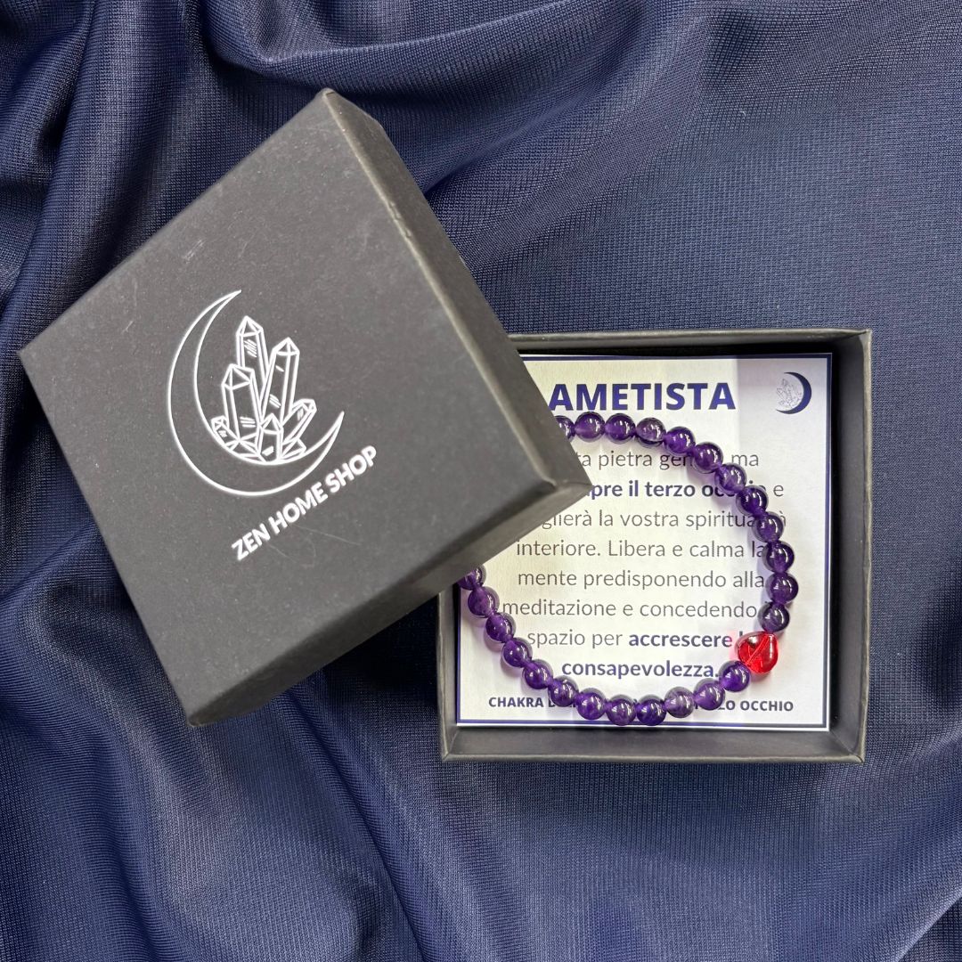 Bracciale Cuore Ametista 6mm