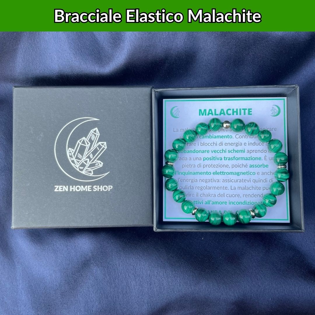 Bracciale Elastico Malachite da 8mm