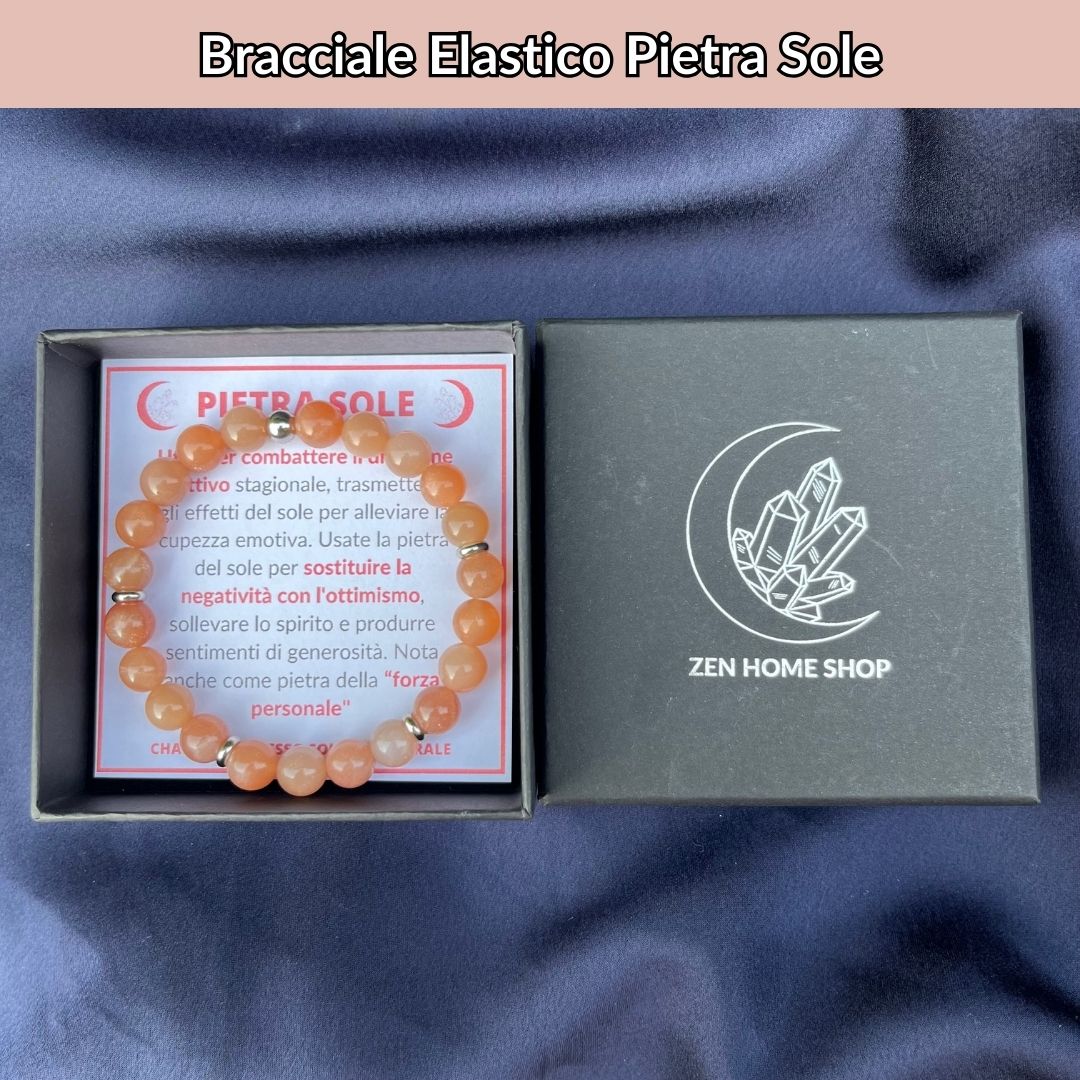 Bracciale Elastico Pietra Sole da 8mm