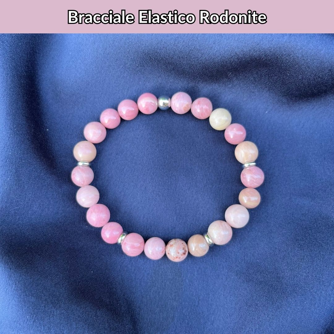 Bracciale Elastico Rodonite da 8mm