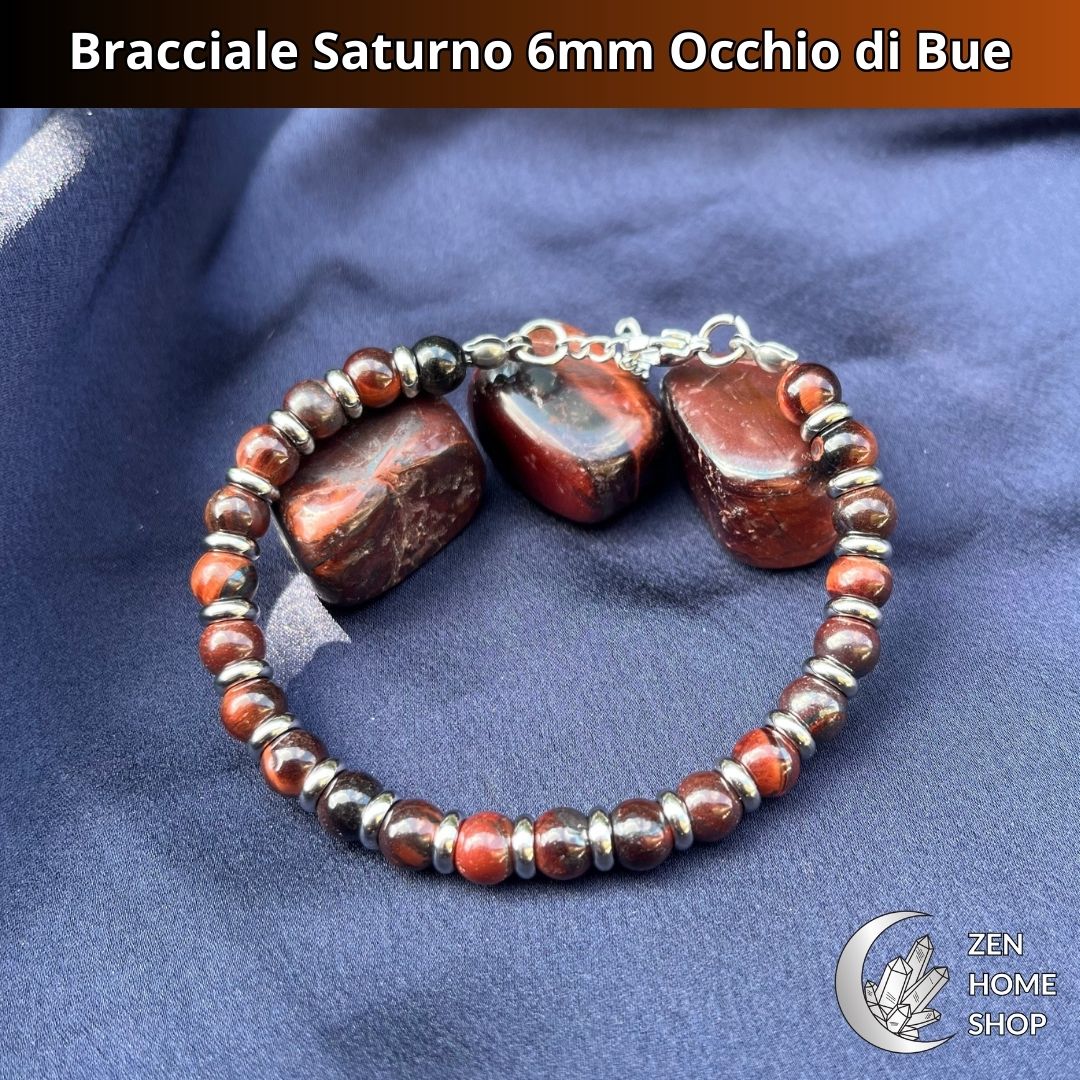 Bracciale Saturno Occhio di bue da 6 mm