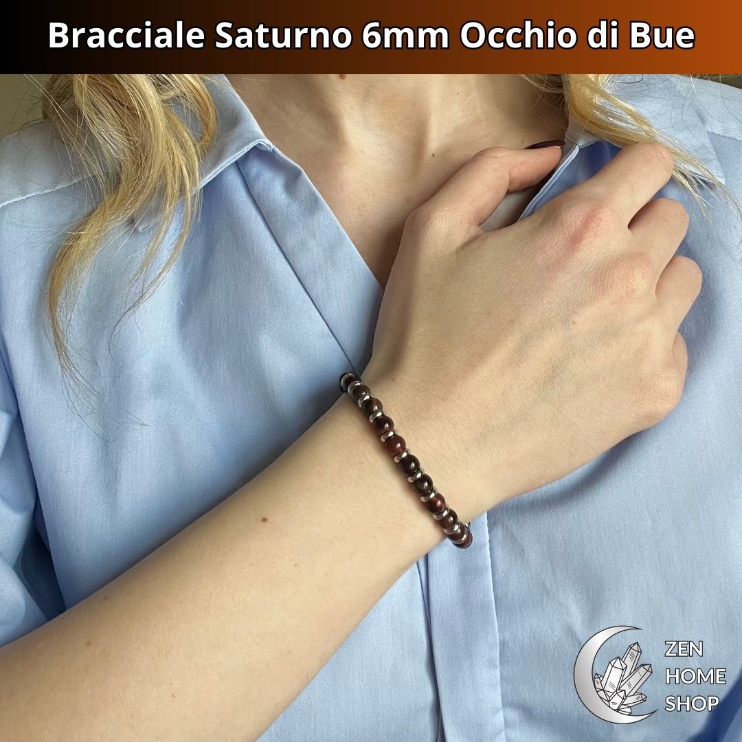 Bracciale Saturno Occhio di bue da 6 mm