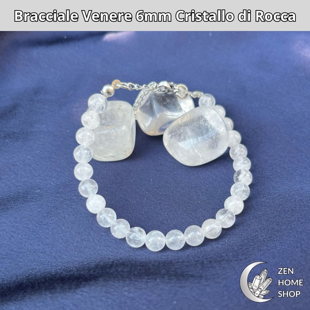 Bracciale Venere Cristallo di Rocca da 6 mm