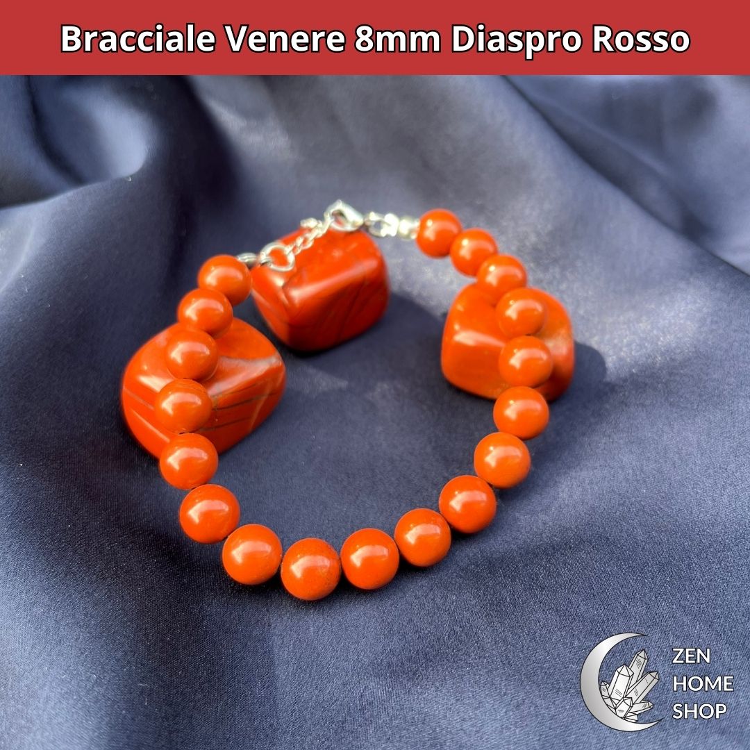 Bracciale Venere Diaspro Rosso da 8mm
