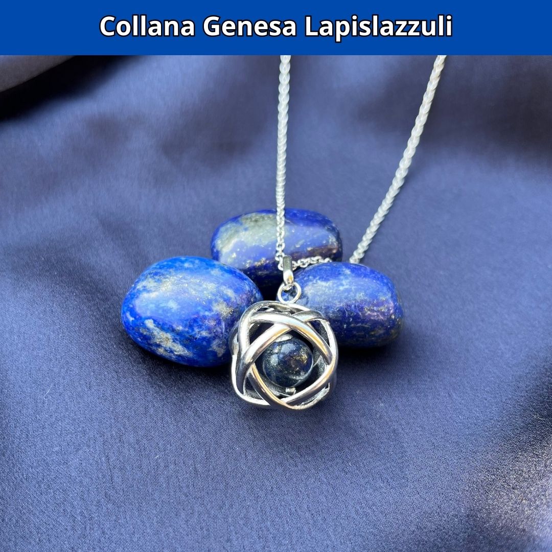 Collana Regolabile Genesa Lapislazzuli(Acciaio Inox)