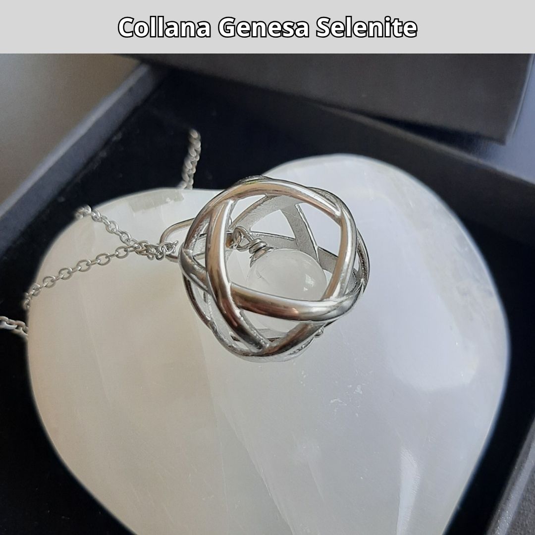 Collana Regolabile Genesa Selenite (Acciaio Inox)