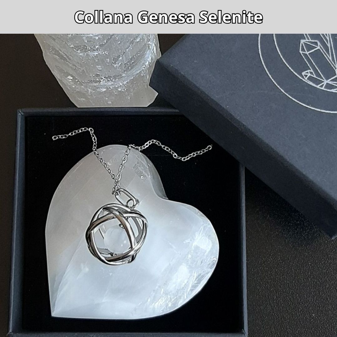Collana Regolabile Genesa Selenite (Acciaio Inox)