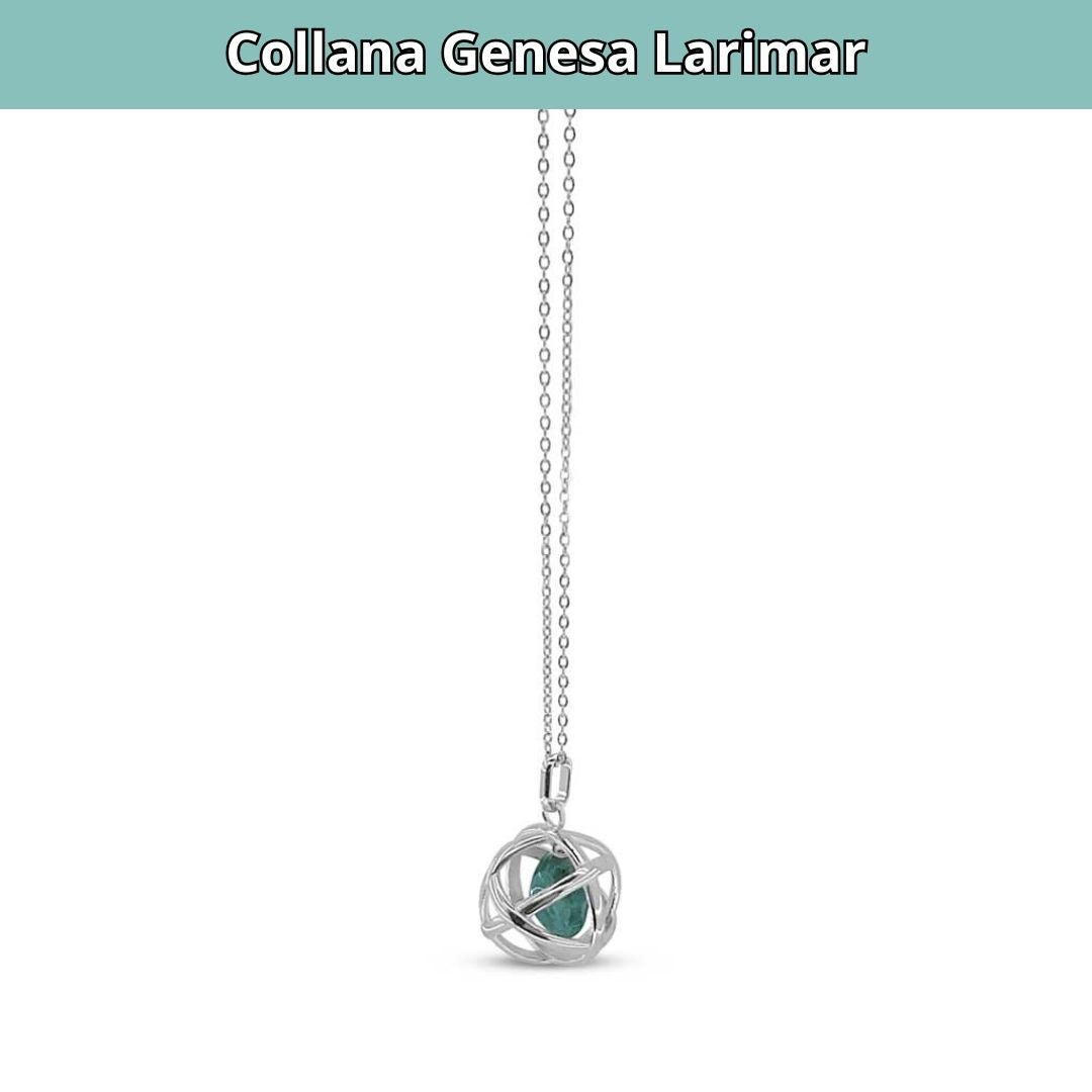 Collana Regolabile Genesa Larimar (Acciaio Inox)