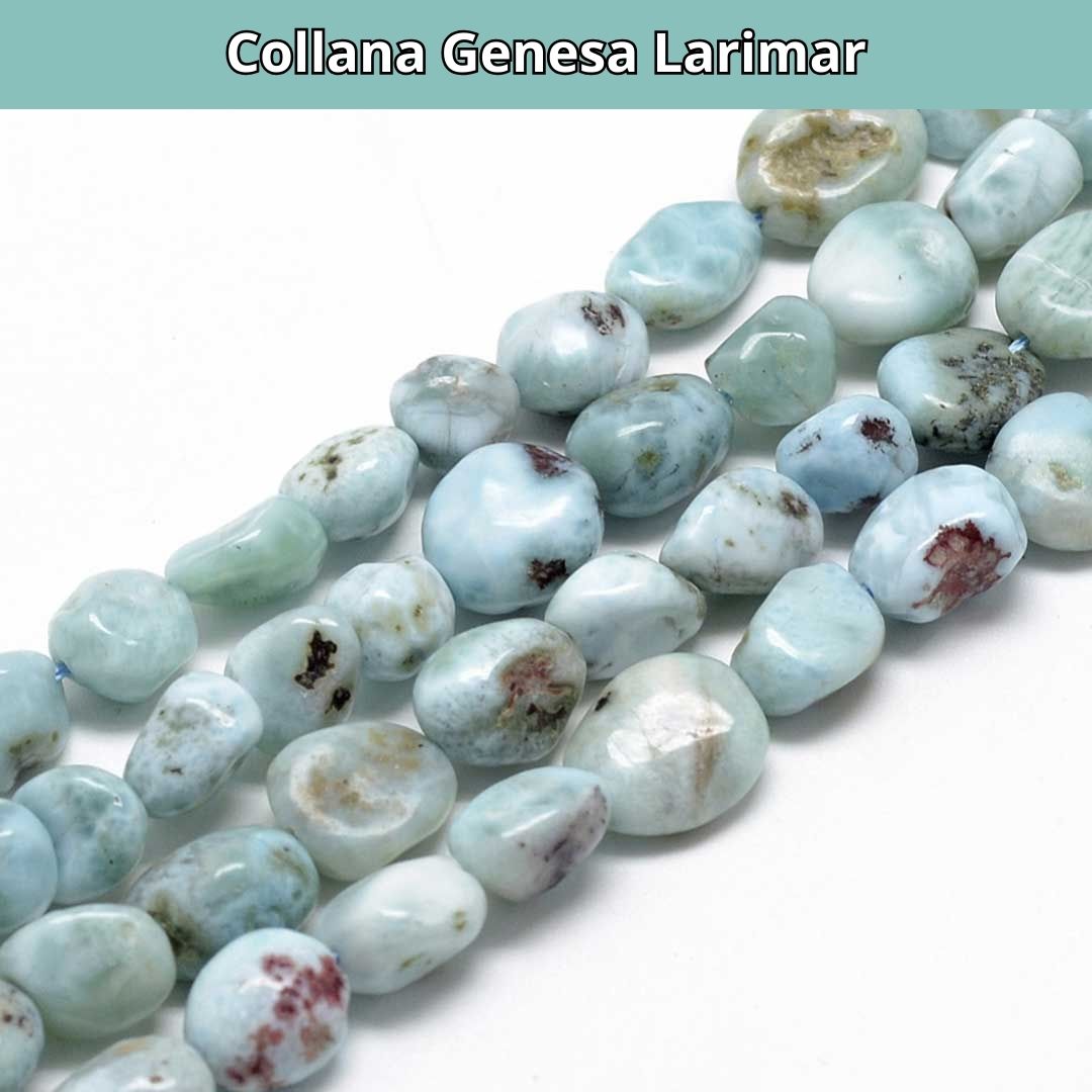 Collana Regolabile Genesa Larimar (Acciaio Inox)