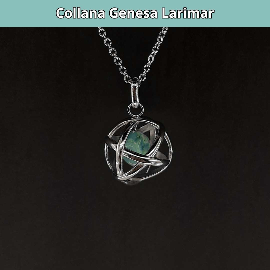 Collana Regolabile Genesa Larimar (Acciaio Inox)