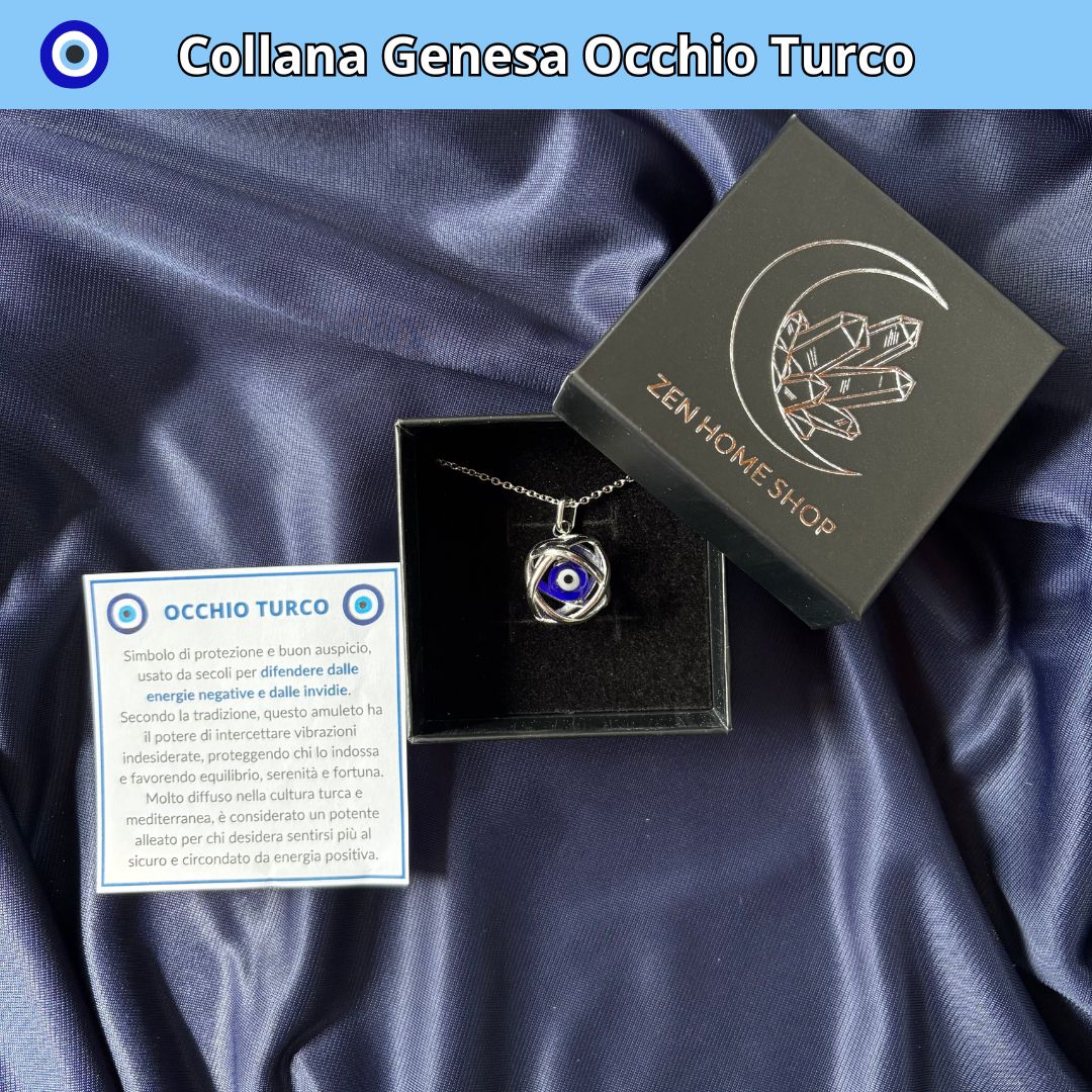Collana Regolabile Genesa Occhio Turco (Acciaio Inox)