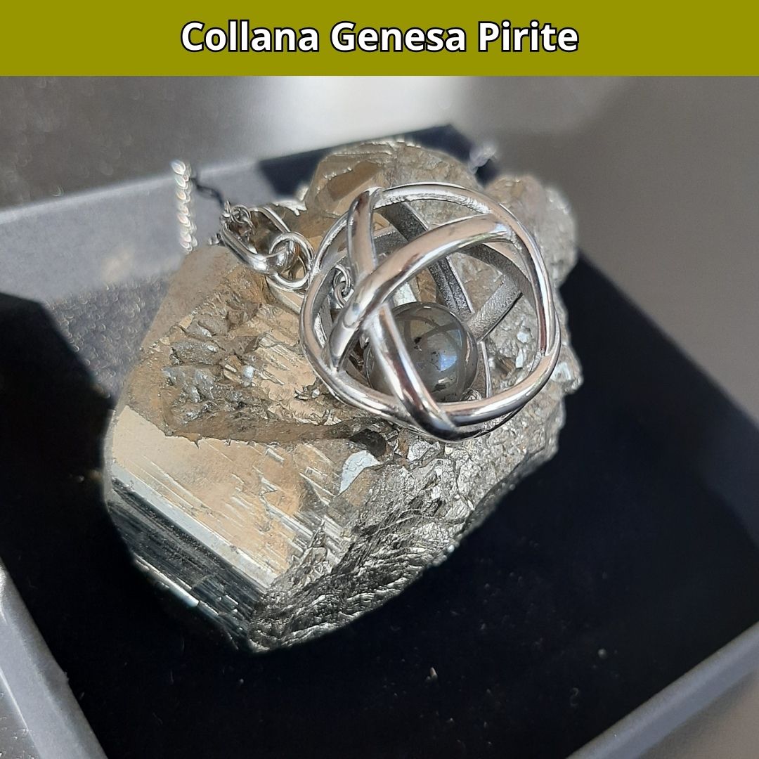 Collana Regolabile Genesa Pirite (Acciaio Inox)