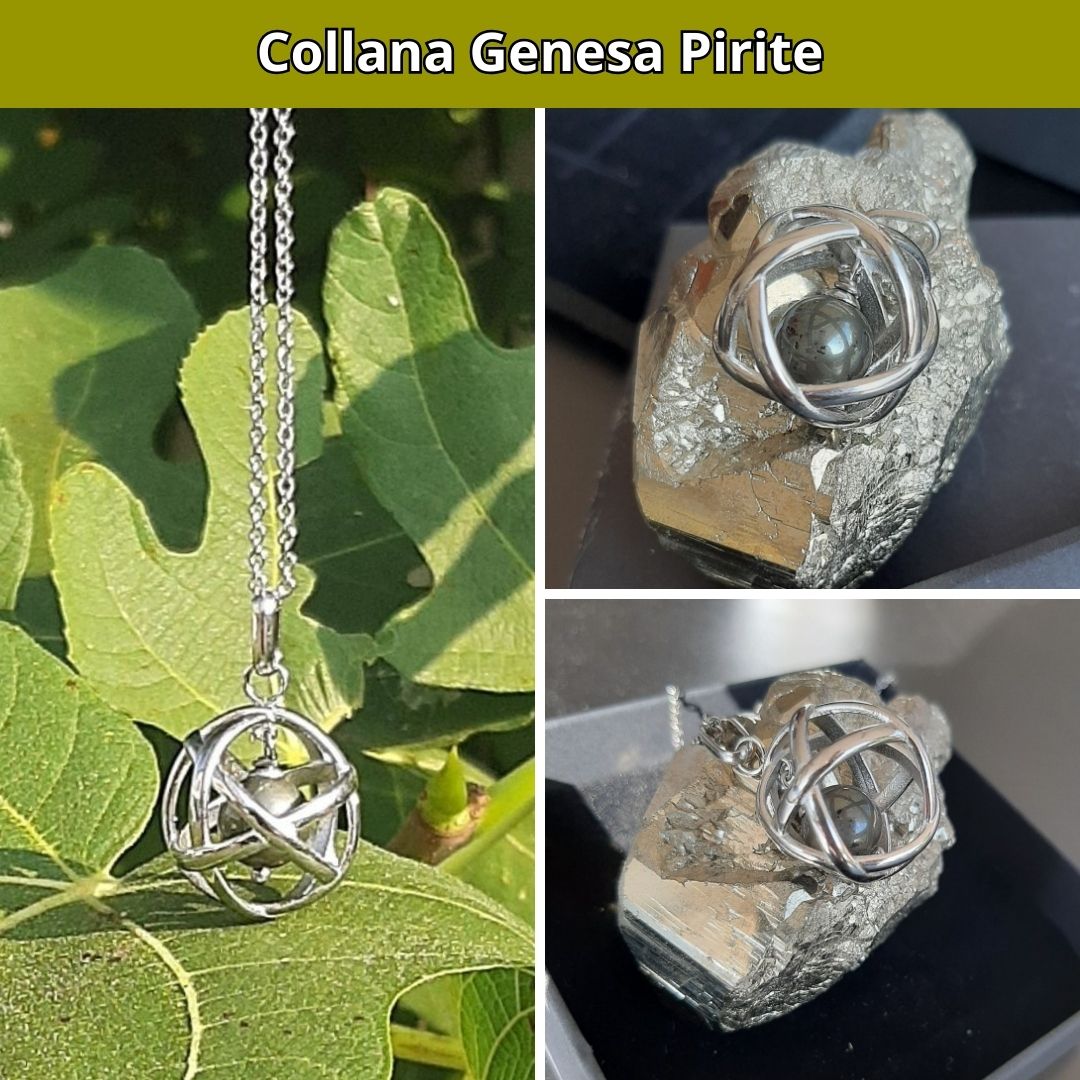 Collana Regolabile Genesa Pirite (Acciaio Inox)