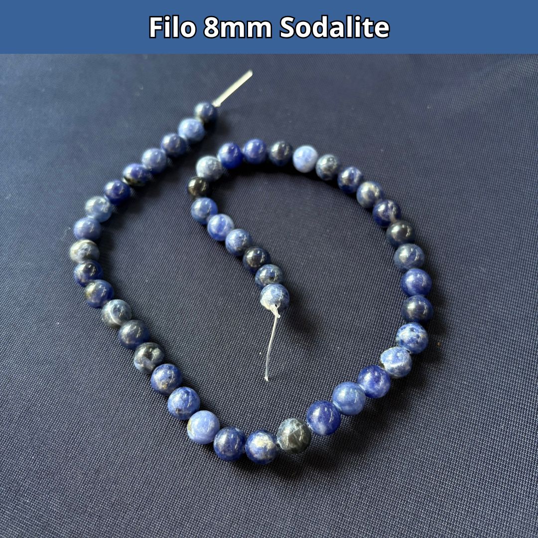 Fili in pietra naturale Sodalite 8mm (45-47 perle)