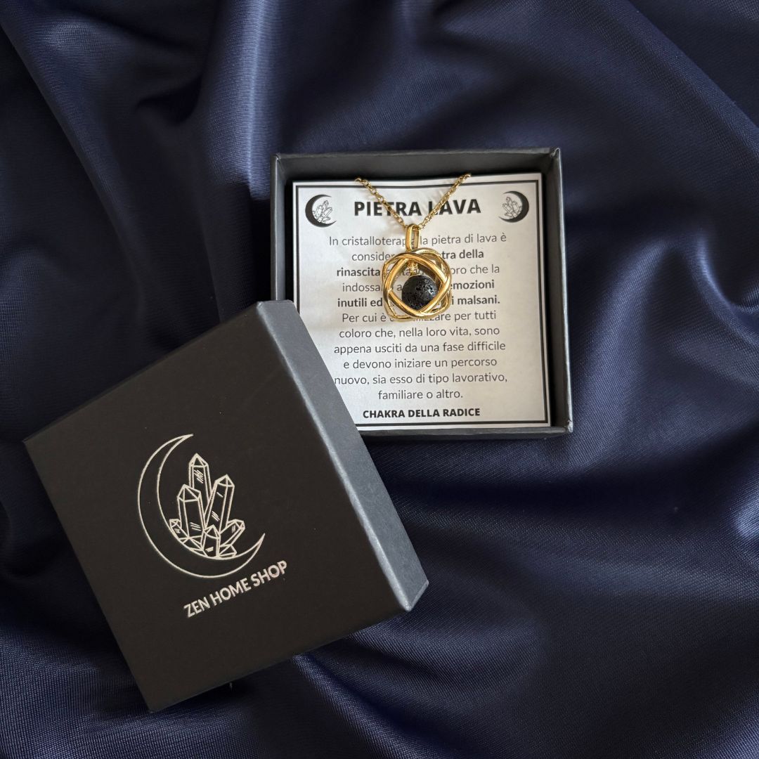 Collana Genesa Lava – Acciaio Oro