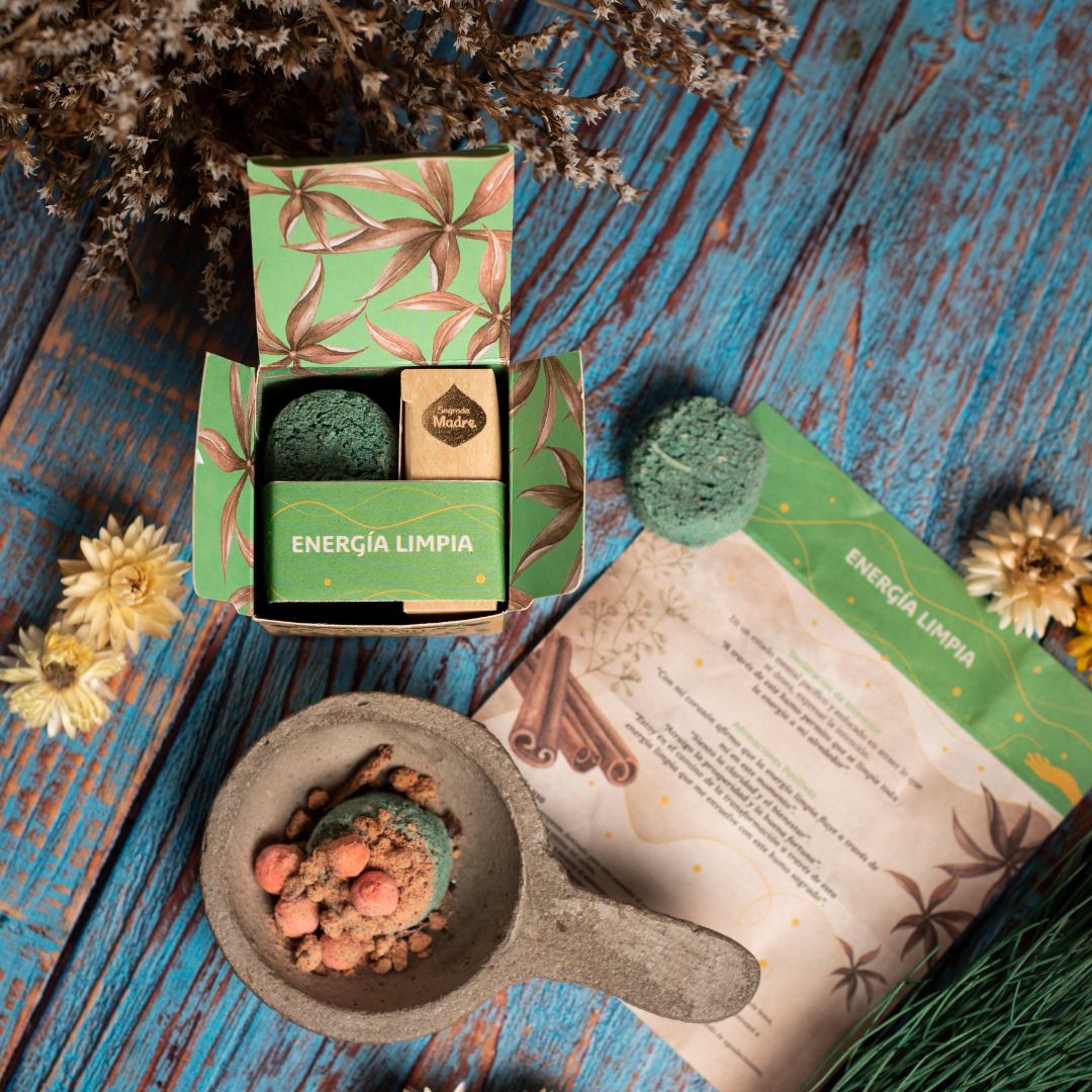 Kit humito incenso small smudge - Energia Limpia (Sagrada Madre)