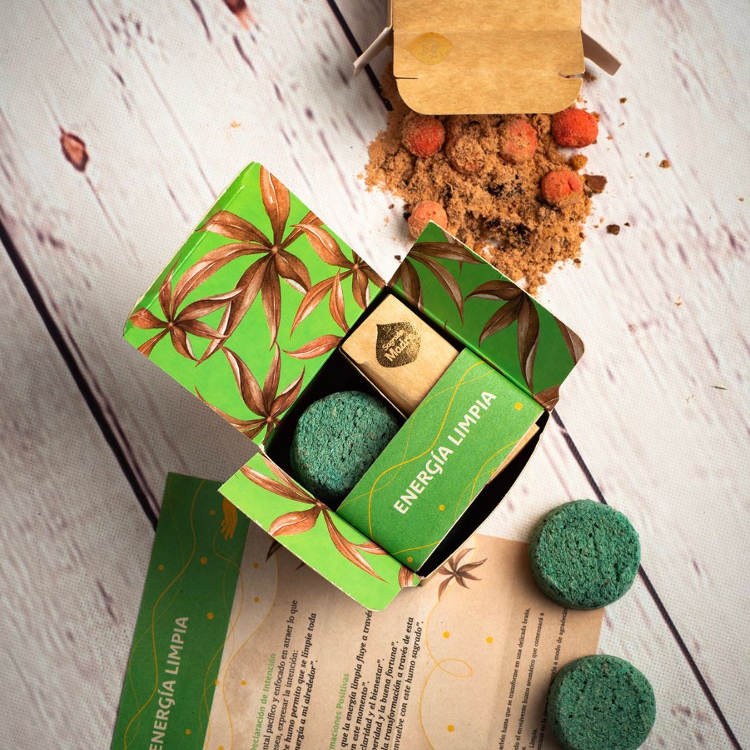 Kit humito incenso small smudge - Energia Limpia (Sagrada Madre)