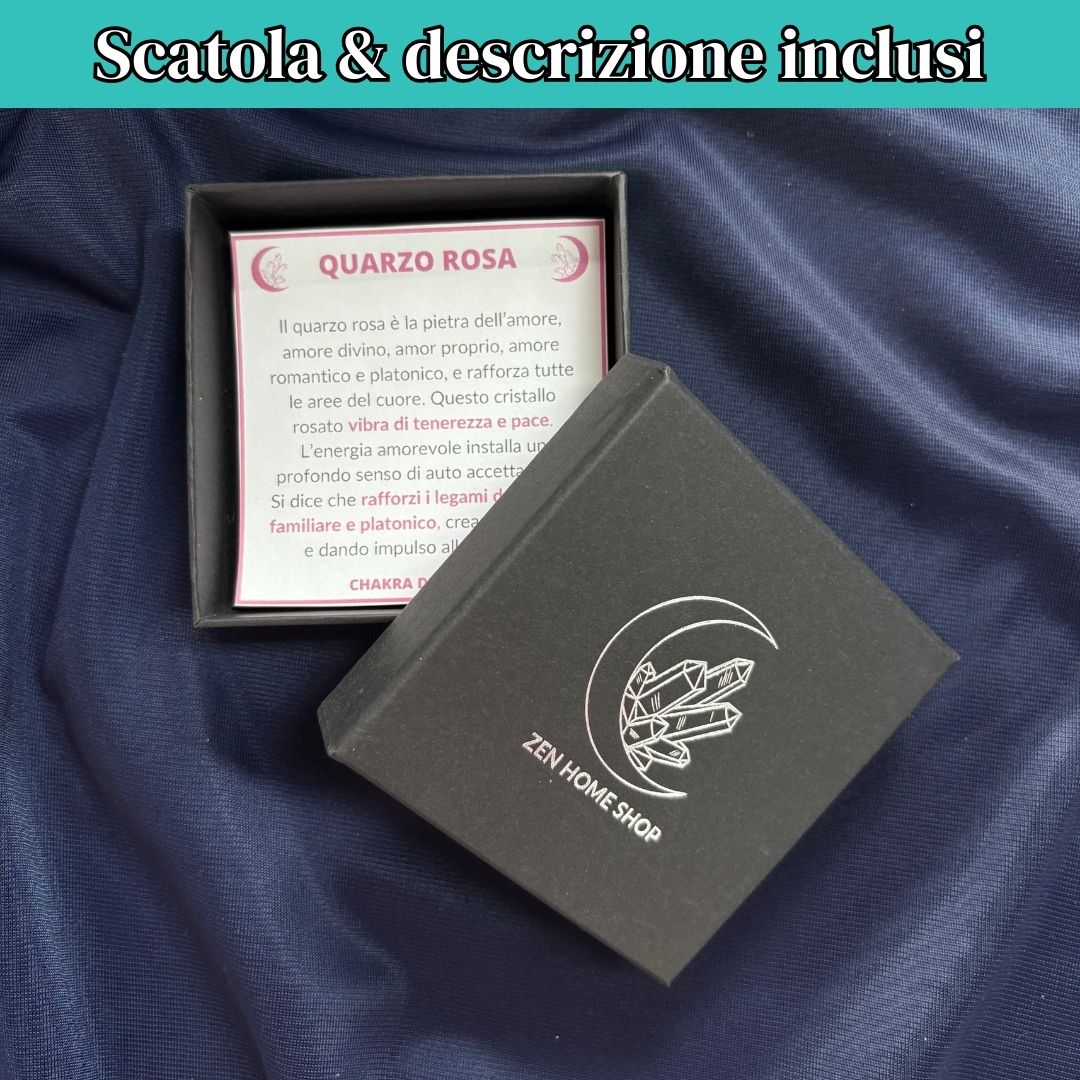 Bracciale Saturno Quarzo Rosa da 6 mm