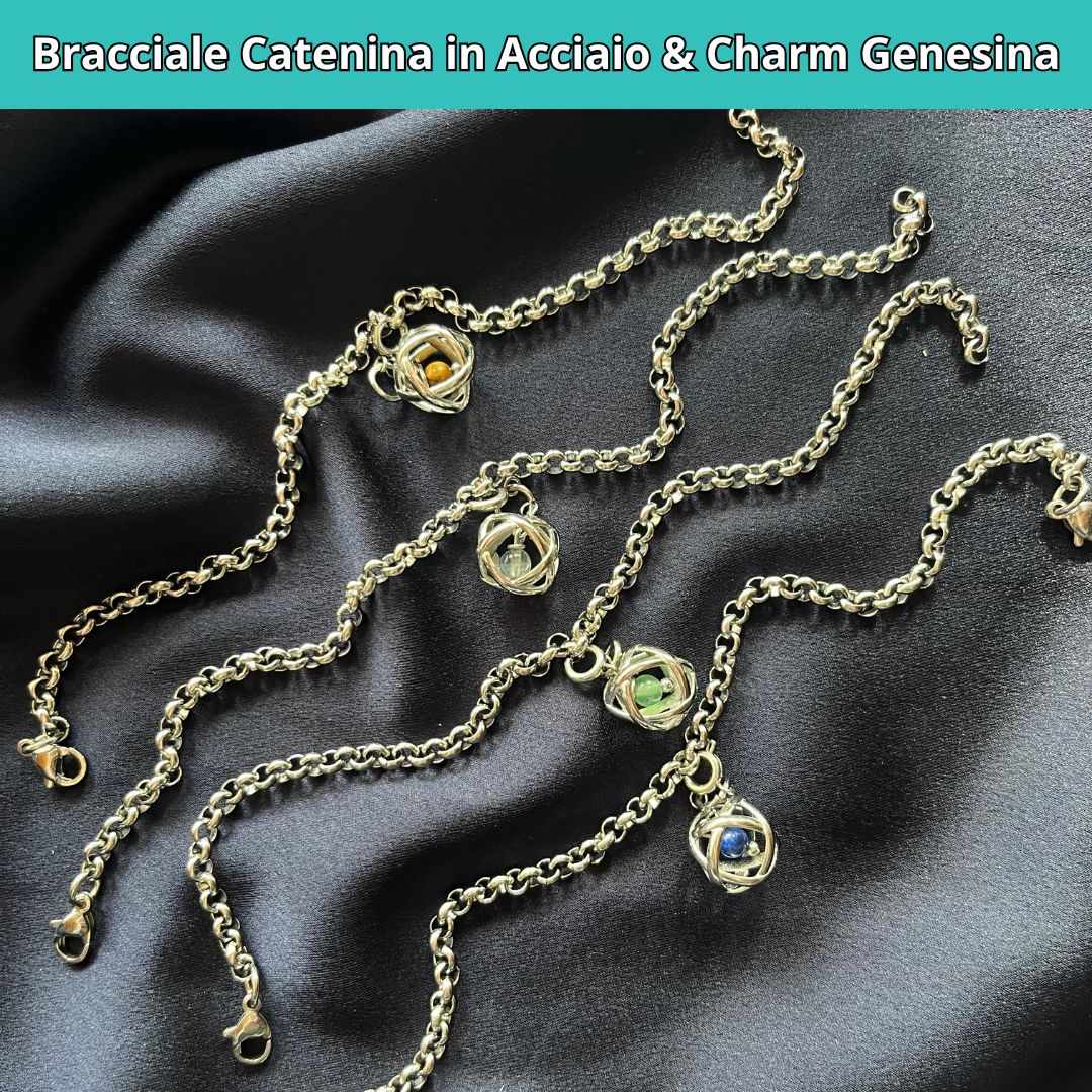 Bracciale Catenina in Acciaio & Charm Genesina