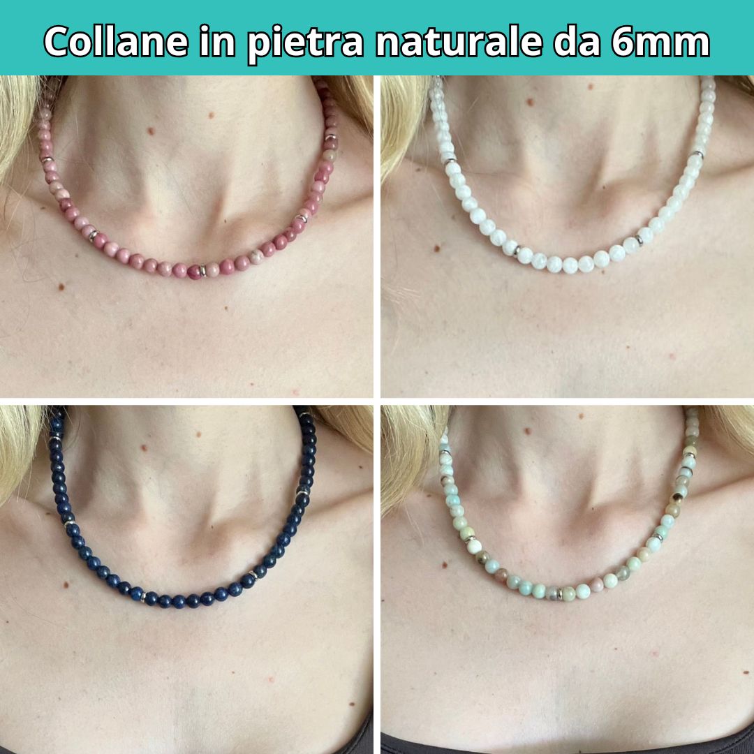 Collana con perle naturali da 6 mm