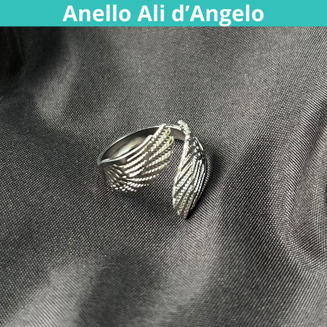 Anello Ali d’Angelo – Acciaio Inox Regolabile