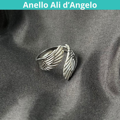 Anello Ali d’Angelo – Acciaio Inox Regolabile