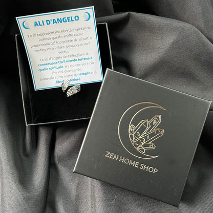 Anello Ali d’Angelo – Acciaio Inox Regolabile