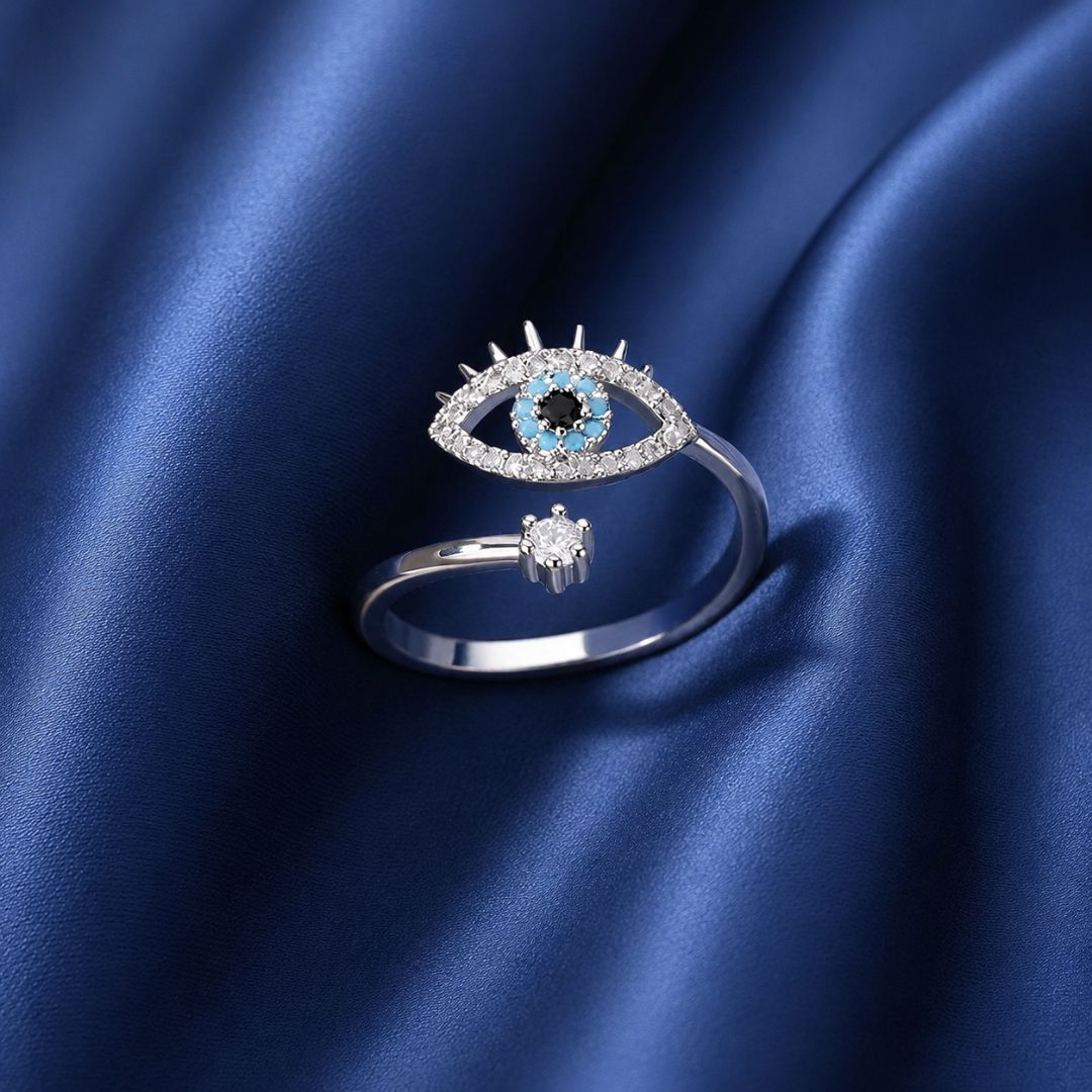Anello Occhio Turco Regolabile – Acciaio Inossidabile
