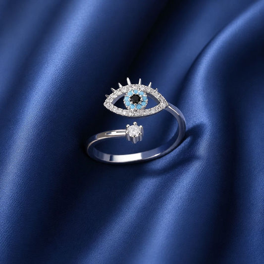 Anello Occhio Turco Regolabile – Acciaio Inossidabile