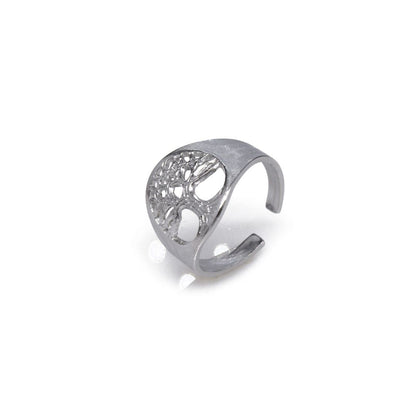 ✨ Anello Regolabile Albero della Vita Argento in Acciaio Inossidabile