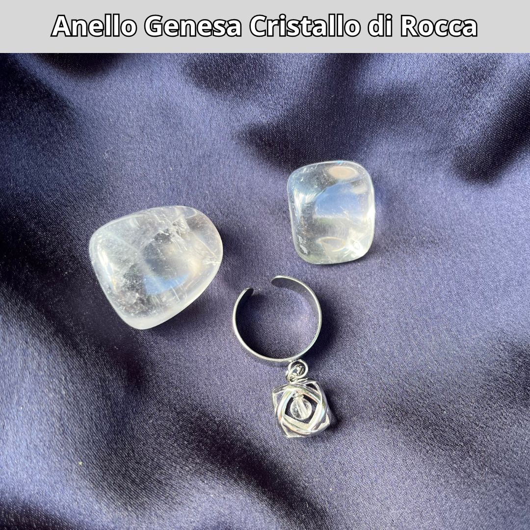 Anello ciondolo Genesa Cristallo di Rocca