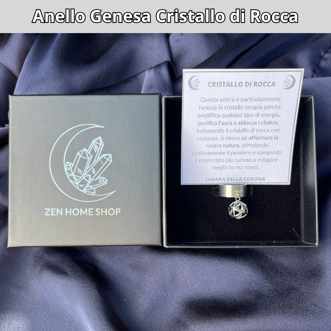 Anello ciondolo Genesa Cristallo di Rocca