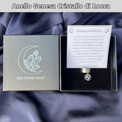 Anello ciondolo Genesa Cristallo di Rocca