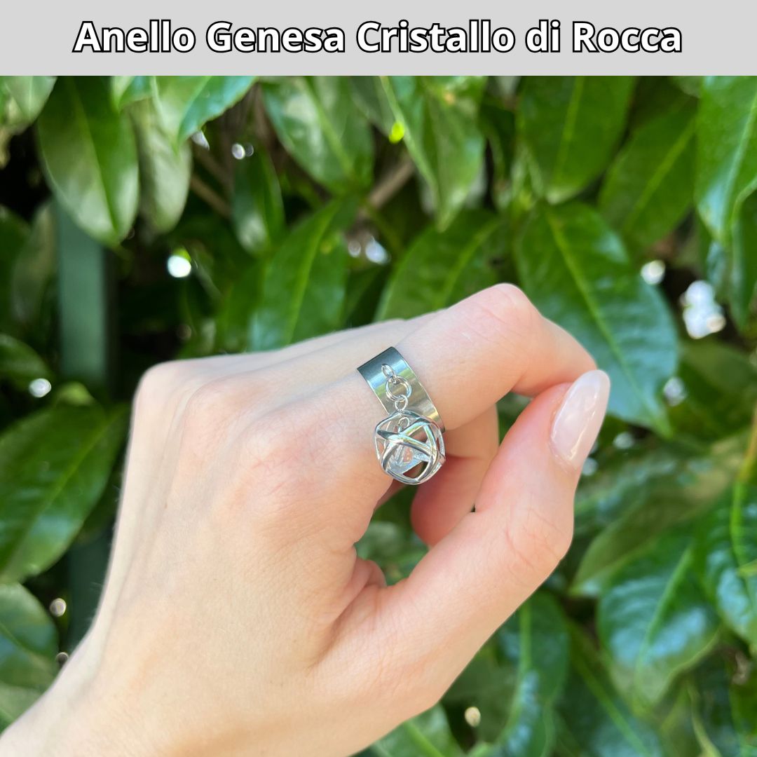 Anello ciondolo Genesa Cristallo di Rocca