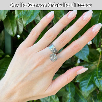 Anello ciondolo Genesa Cristallo di Rocca