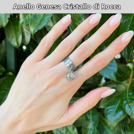Anello ciondolo Genesa Cristallo di Rocca