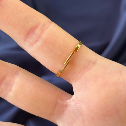 Anello Mano di Fatima Fiore di Loto Gold in Acciaio Inossidabile