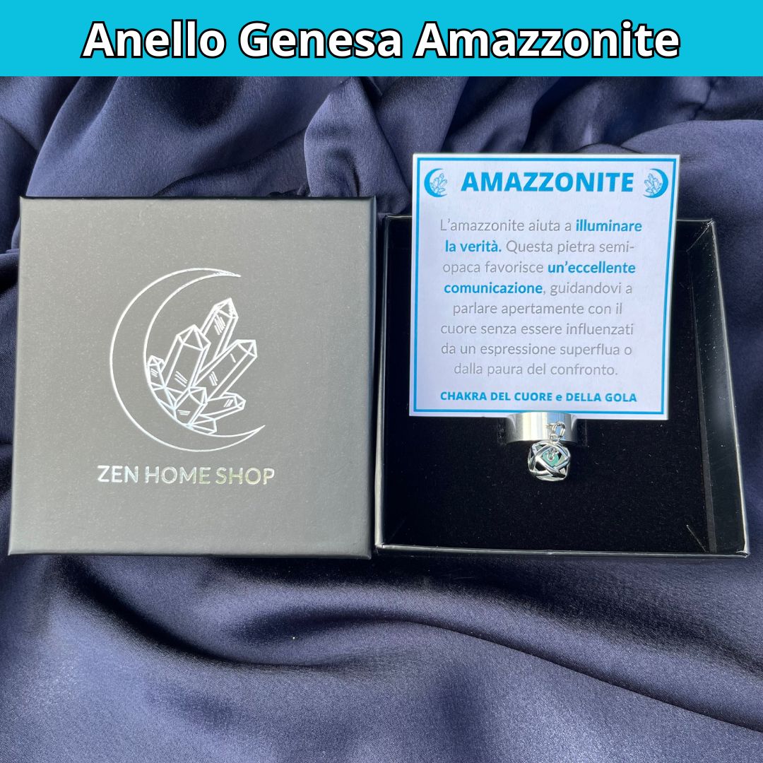 Anello ciondolo Genesa Amazzonite