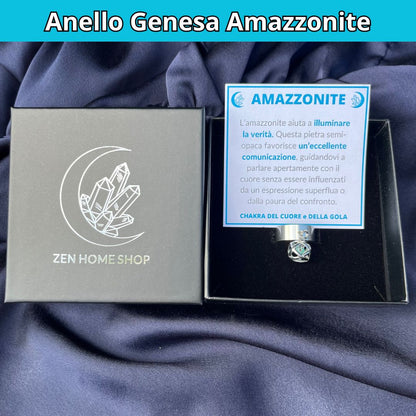 Anello ciondolo Genesa Amazzonite