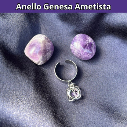 Anello ciondolo Genesa Ametista