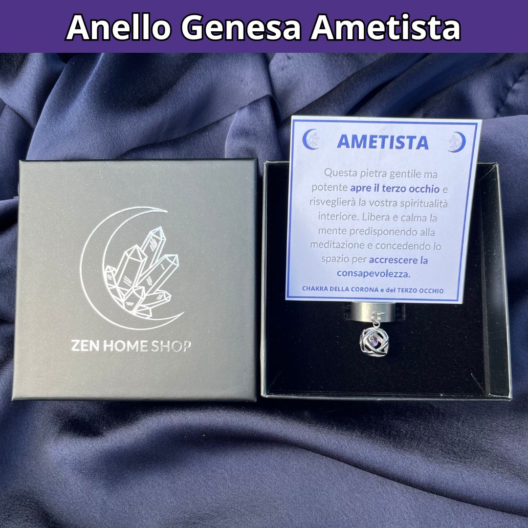Anello ciondolo Genesa Ametista