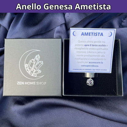 Anello ciondolo Genesa Ametista