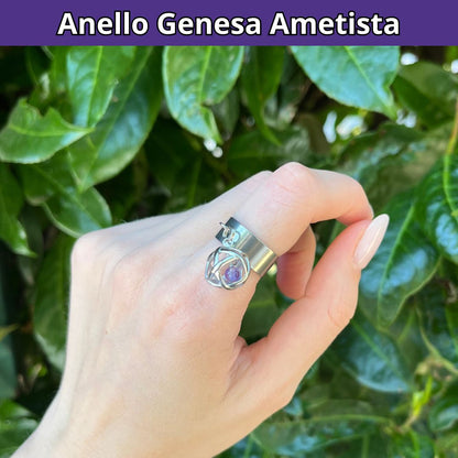 Anello ciondolo Genesa Ametista