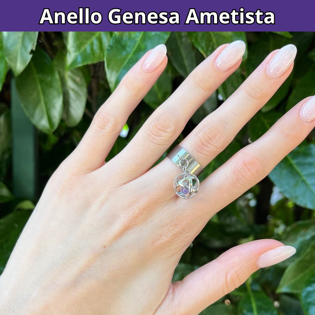 Anello ciondolo Genesa Ametista