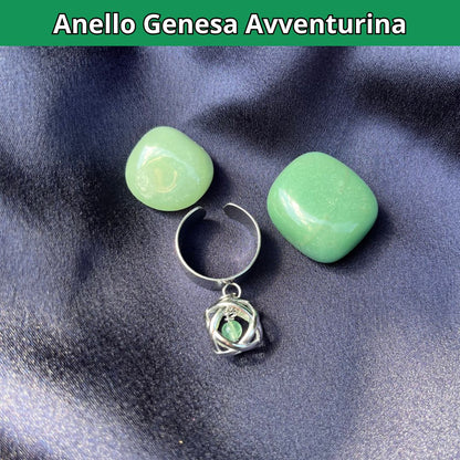 Anello ciondolo Genesa Avventurina