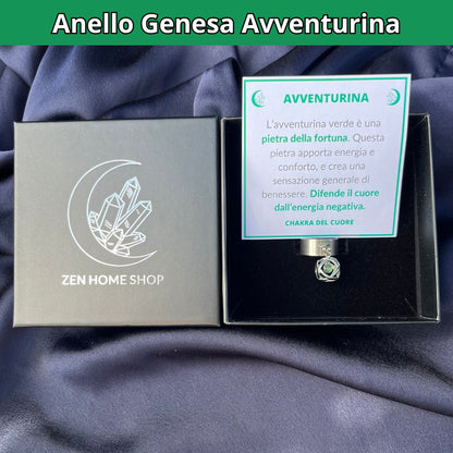 Anello ciondolo Genesa Avventurina